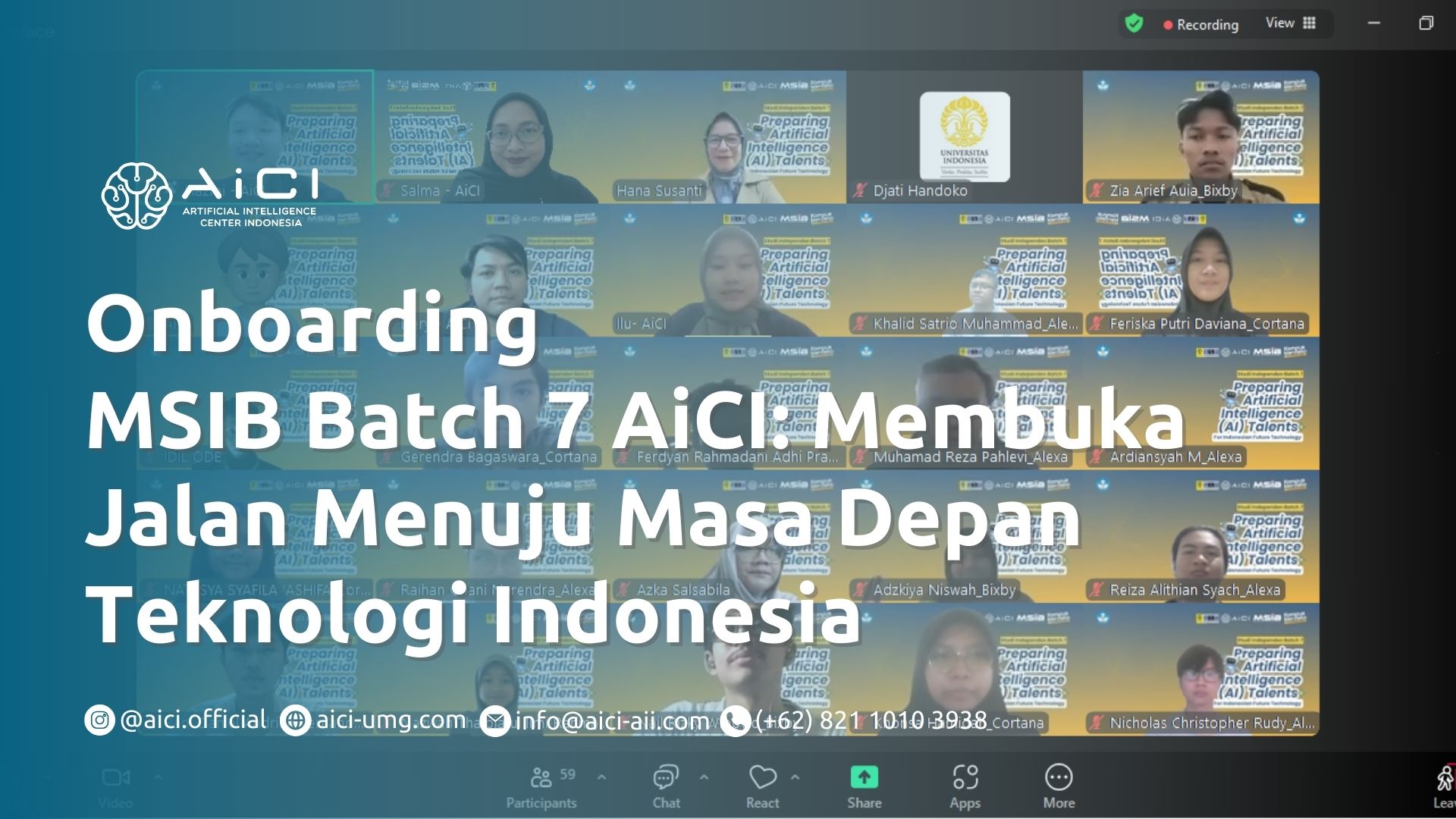 Onboarding Msib Batch 7 Aici Membuka Jalan Menuju Masa Depan Teknologi