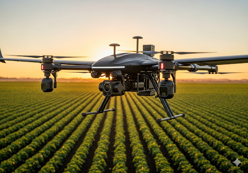 Gambar 1. Drone Canggih untuk Pemantauan Tanaman