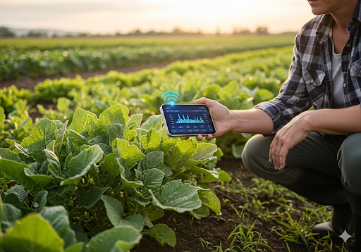 Gambar 4. Perangkat Genggam AI untuk Analisis Kesehatan Tanaman